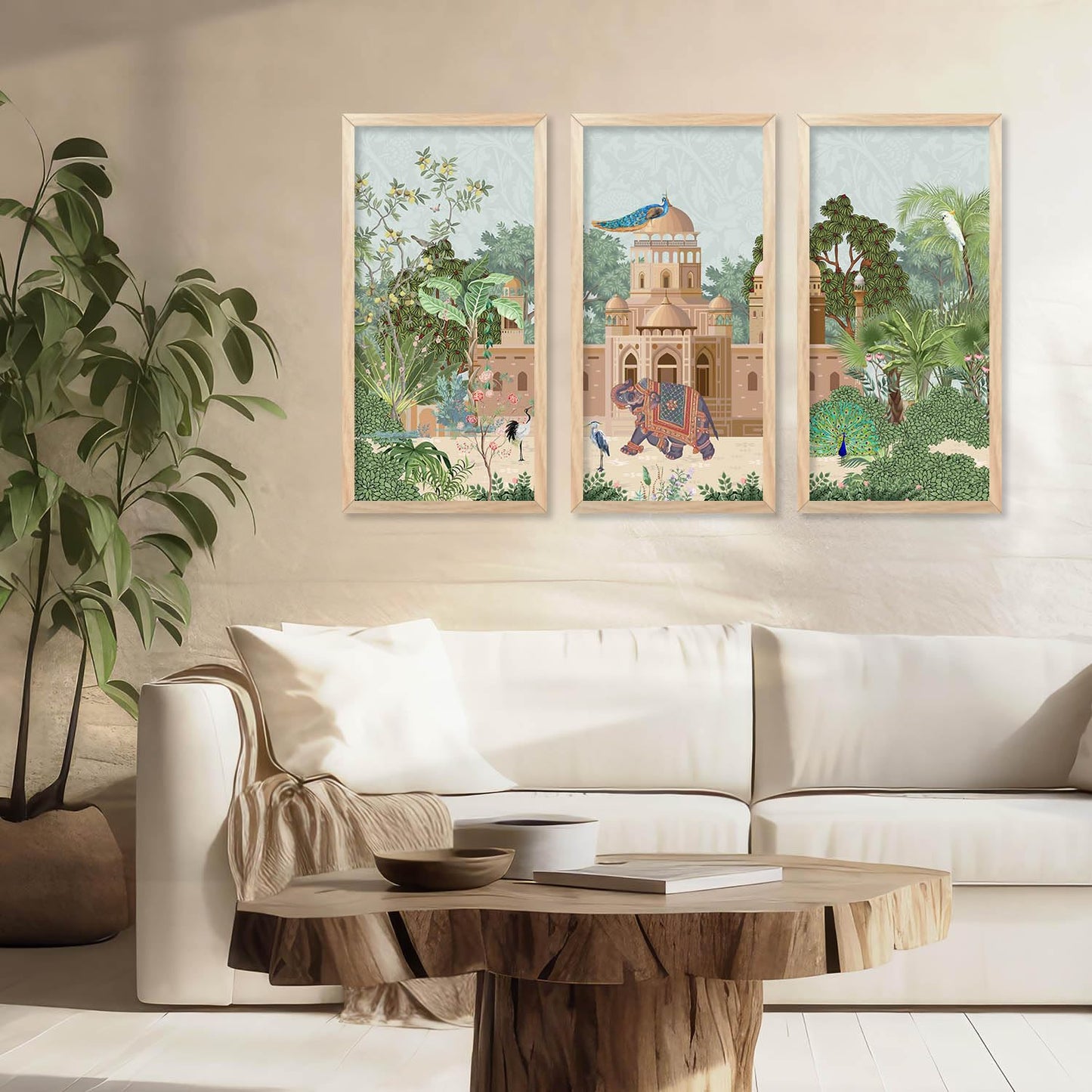 Traditional Indian Pichwai Art with Frame for Home and Office Wall Decor