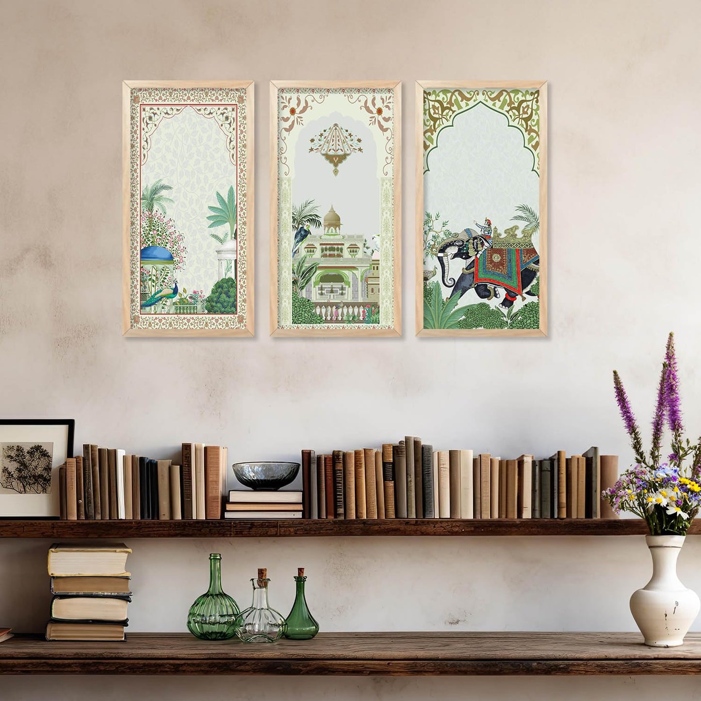 Traditional Indian Pichwai Art with Frame for Home and Office Wall Decor