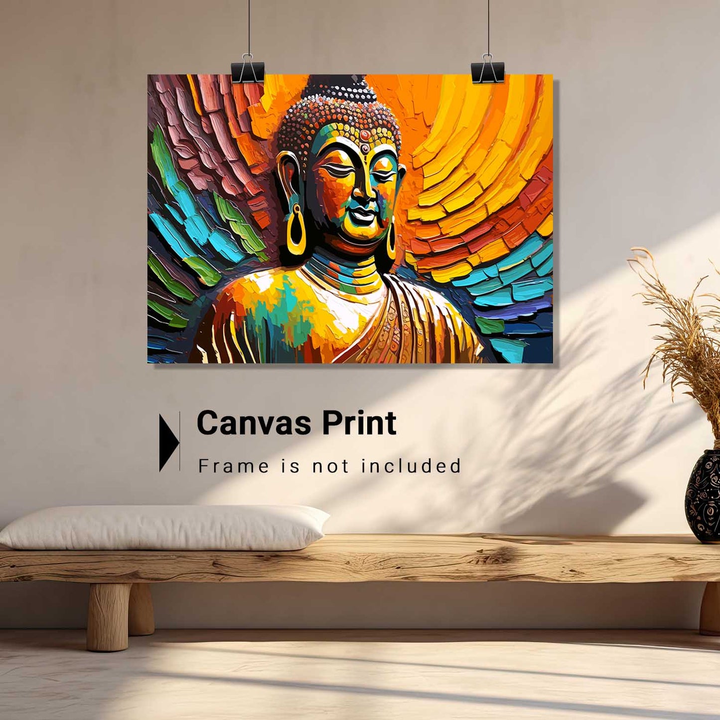 Buddha Art Canvas for Home and Office Wall Decor