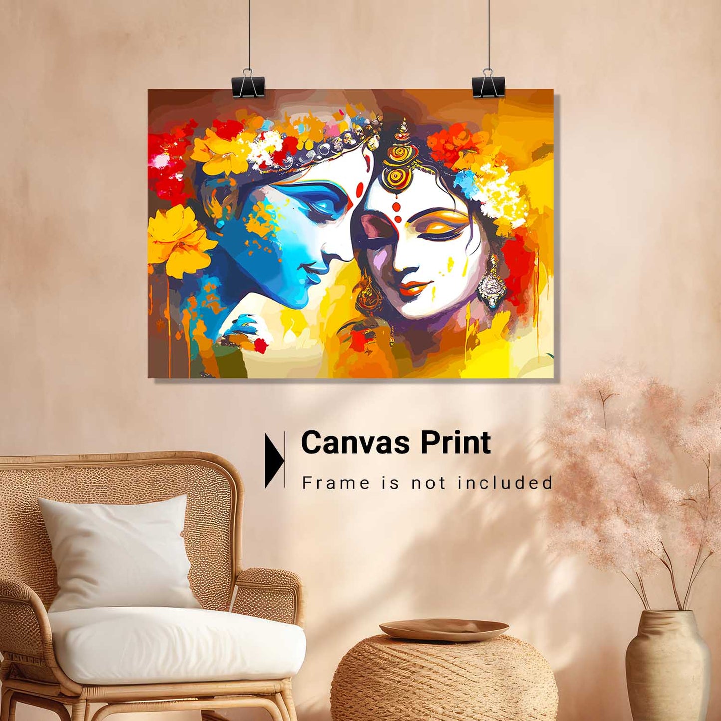 Radha Krishna Canvas Art for Home and Office Wall Decor