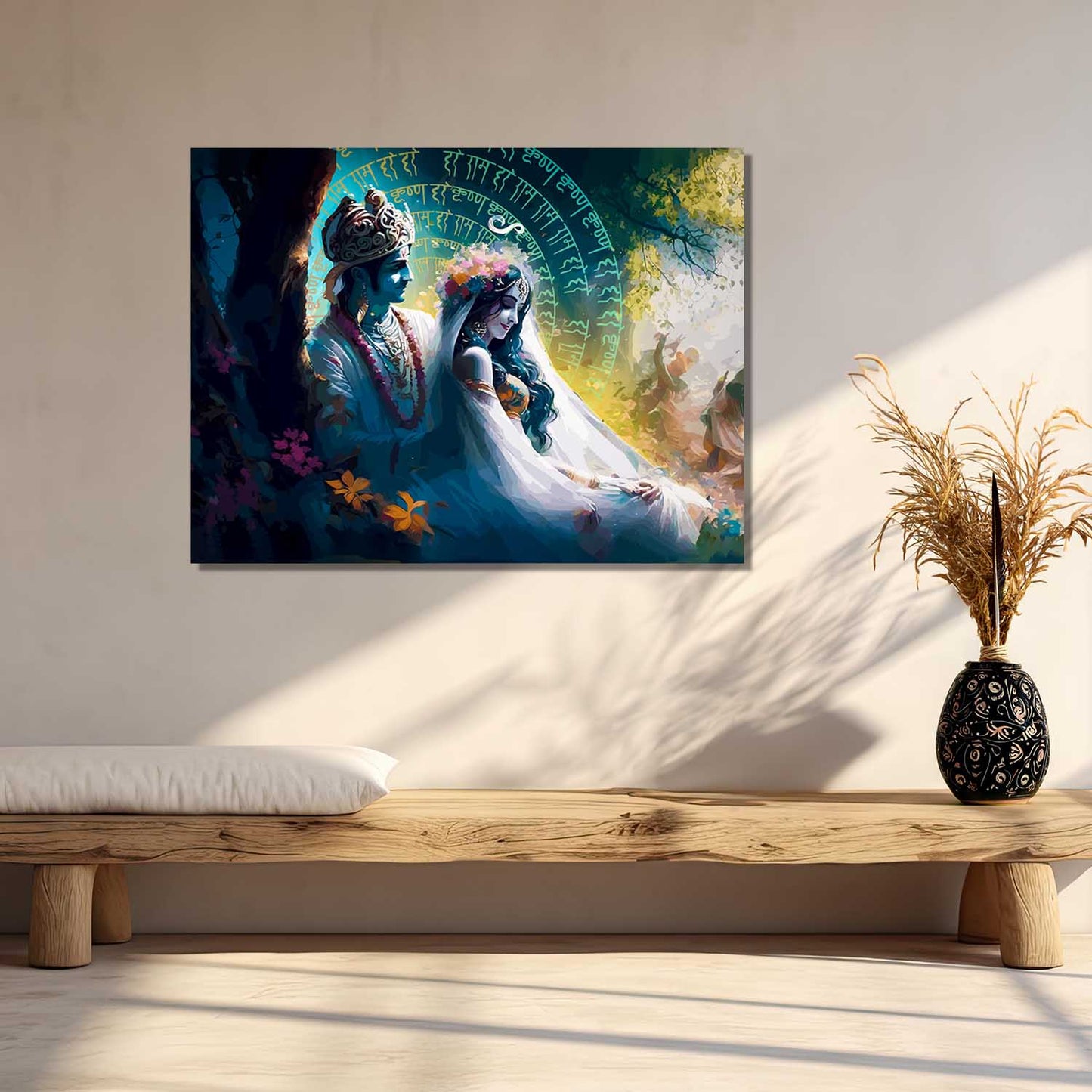 Radha Krishna Canvas Art for Home and Office Wall Decor