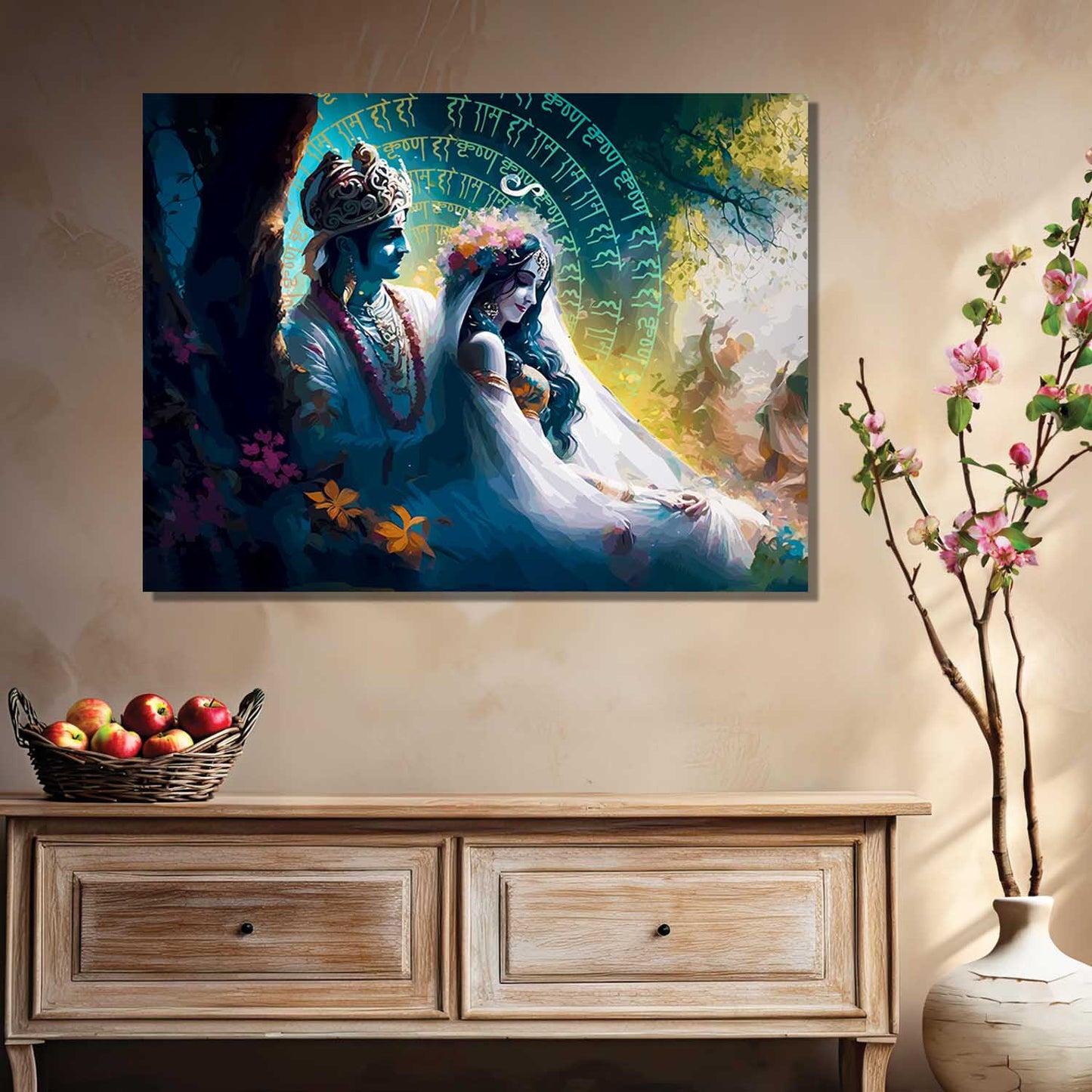 Radha Krishna Canvas Art for Home and Office Wall Decor