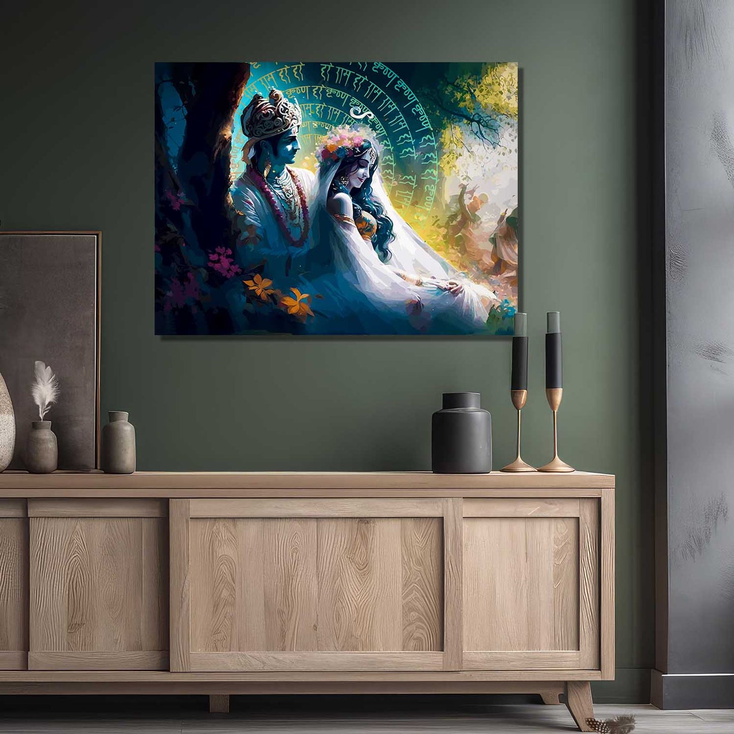 Radha Krishna Canvas Art for Home and Office Wall Decor