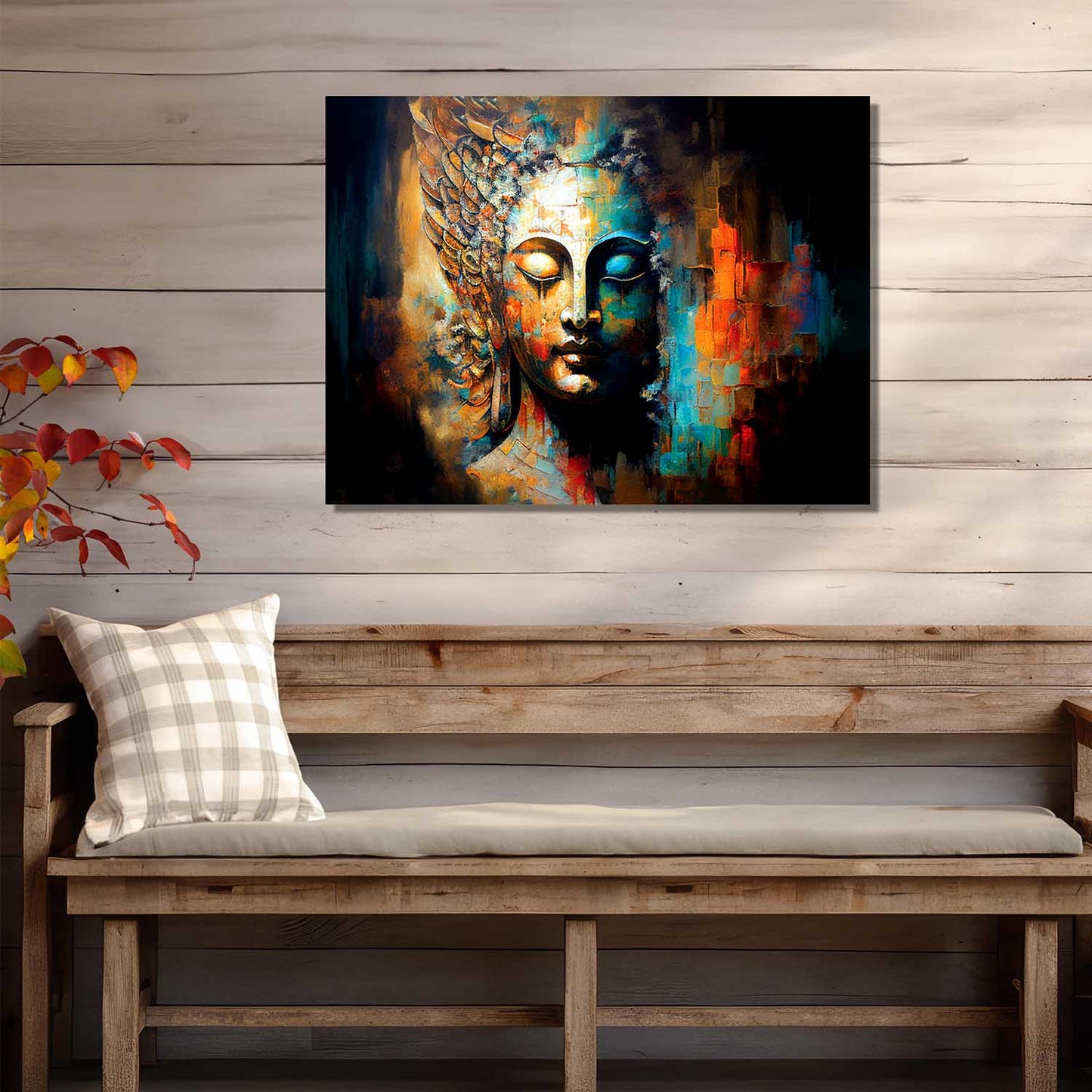 Buddha Art Canvas for Home and Office Wall Decor