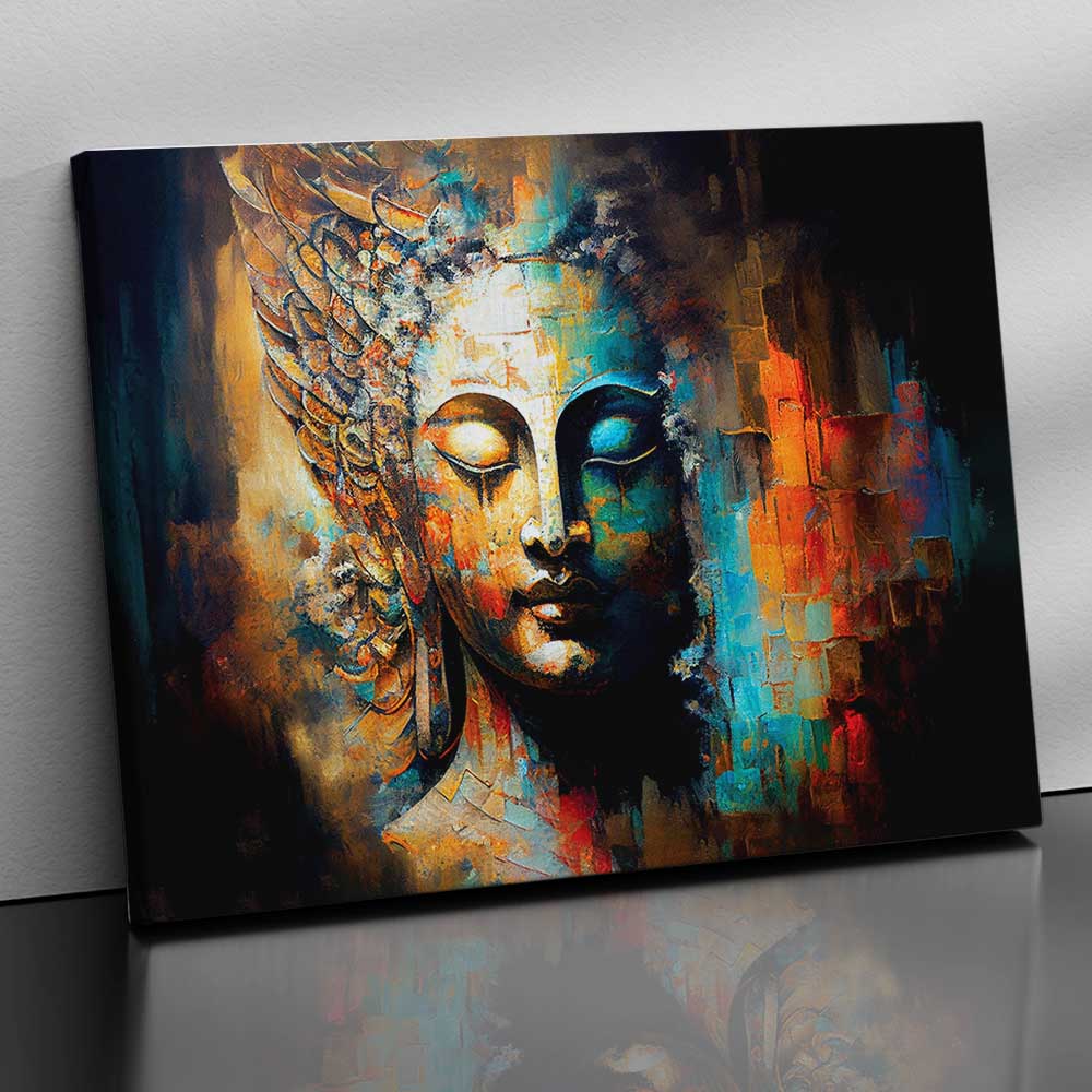 Buddha Art Canvas for Home and Office Wall Decor