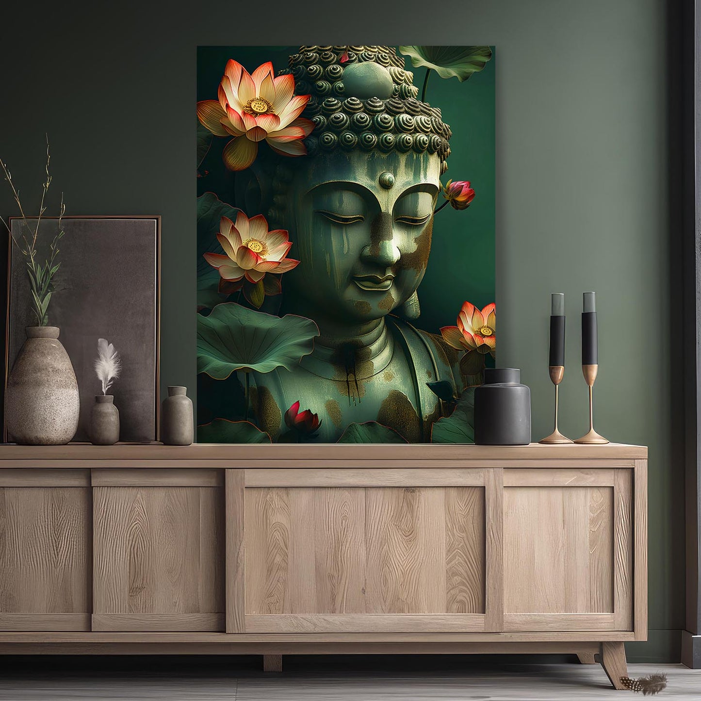 Buddha Art Canvas for Home and Office Wall Decor