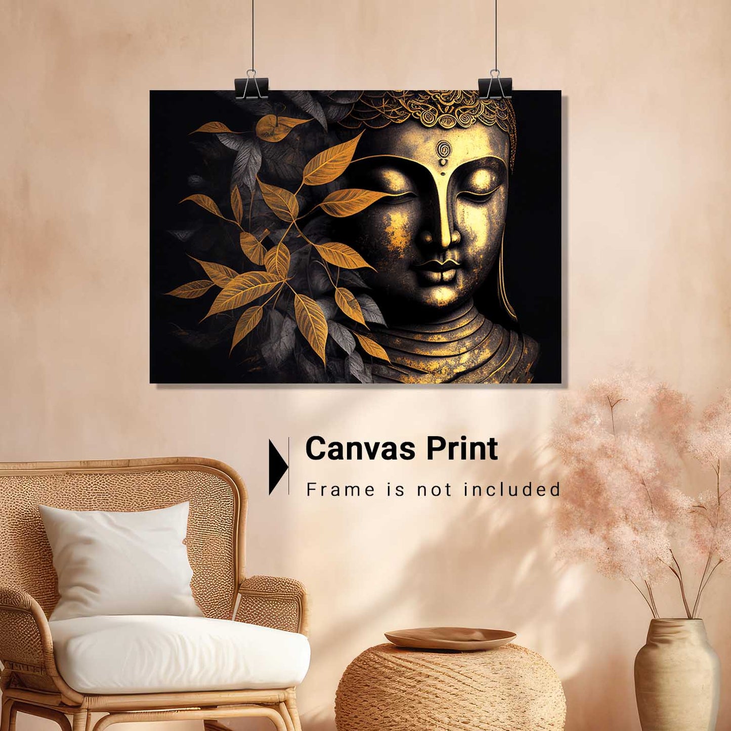Buddha Art Canvas for Home and Office Wall Decor