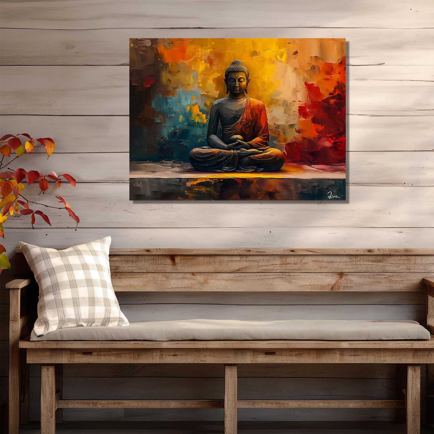 Buddha Art Canvas for Home and Office Wall Decor