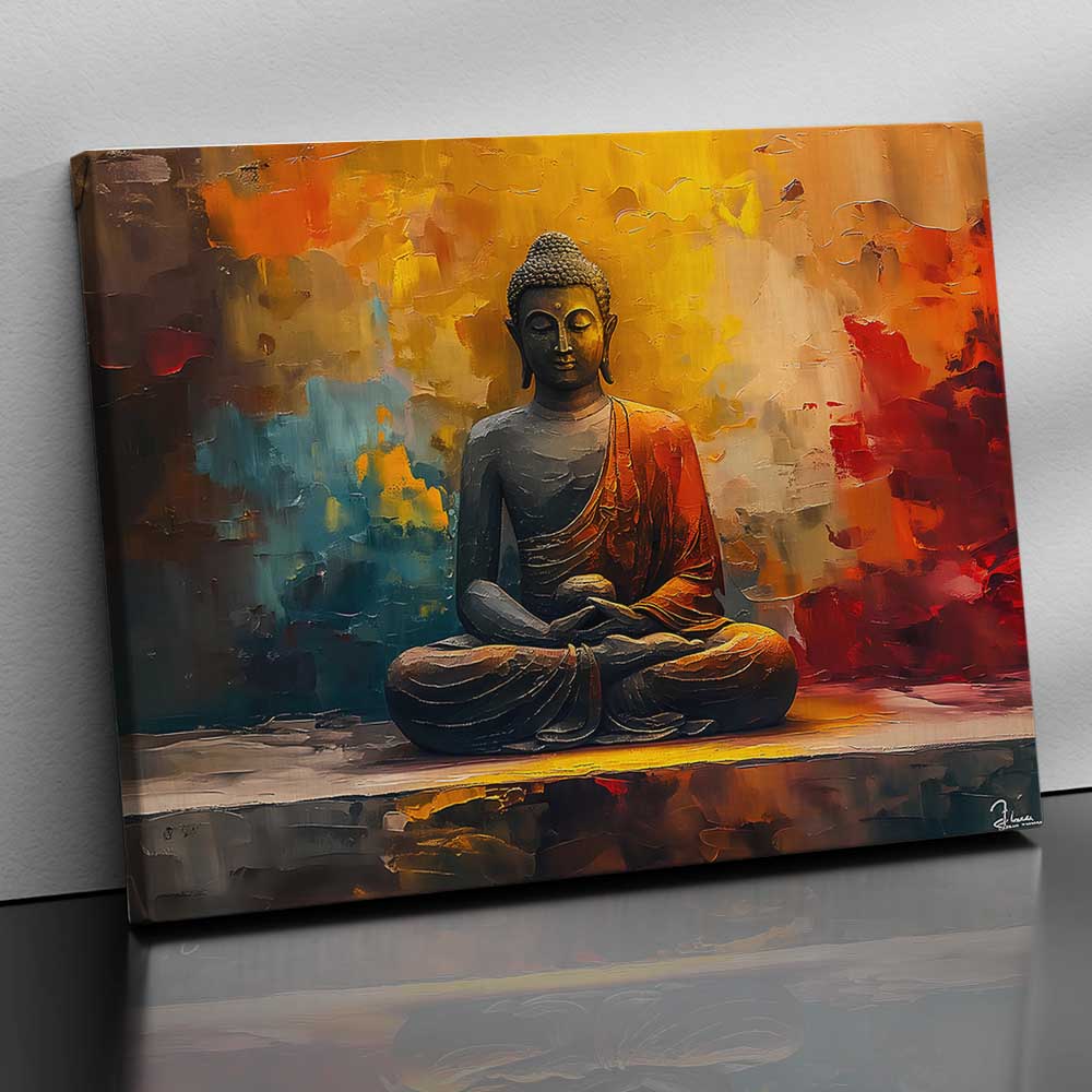 Buddha Art Canvas for Home and Office Wall Decor