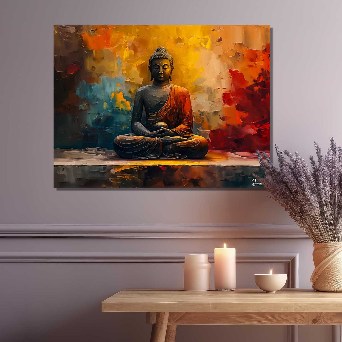 Buddha Art Canvas for Home and Office Wall Decor