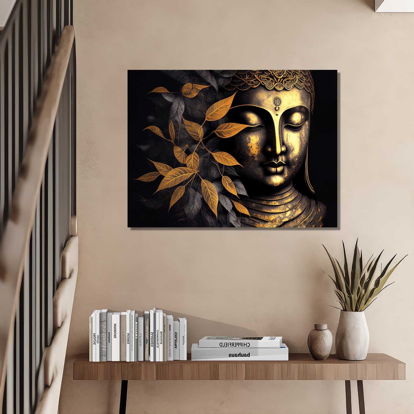 Buddha Art Canvas for Home and Office Wall Decor