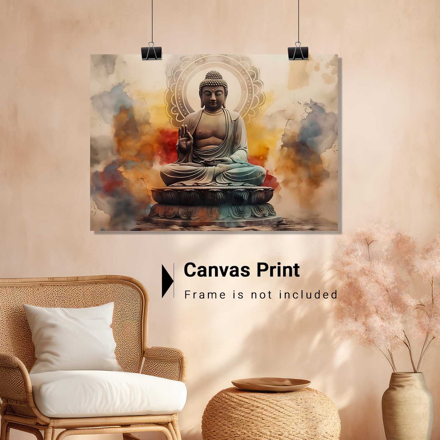 Buddha Art Canvas for Home and Office Wall Decor