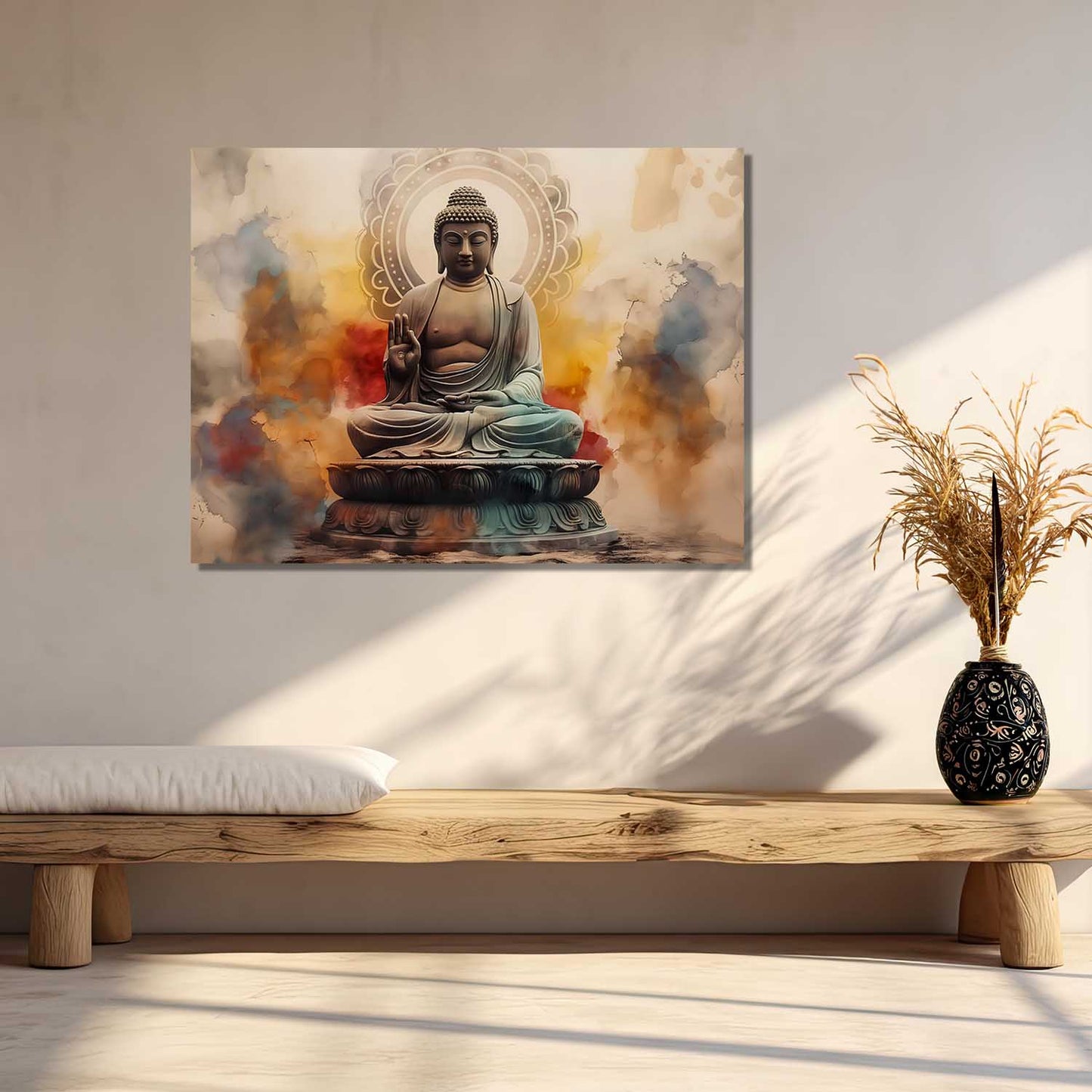 Buddha Art Canvas for Home and Office Wall Decor