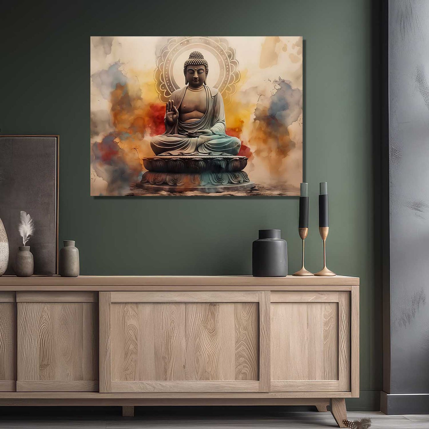 Buddha Art Canvas for Home and Office Wall Decor