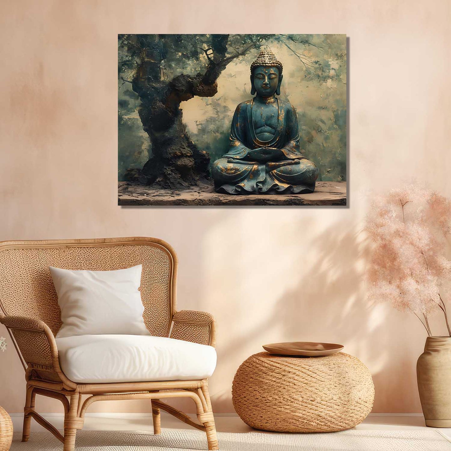 Buddha Art Canvas for Home and Office Wall Decor