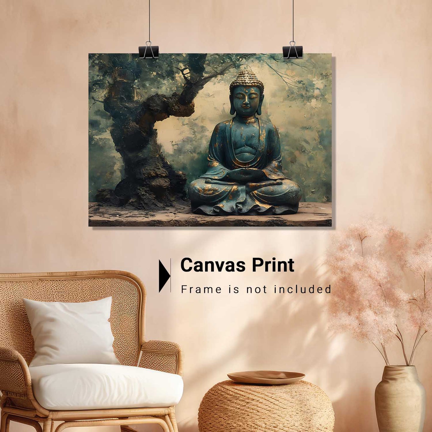 Buddha Art Canvas for Home and Office Wall Decor