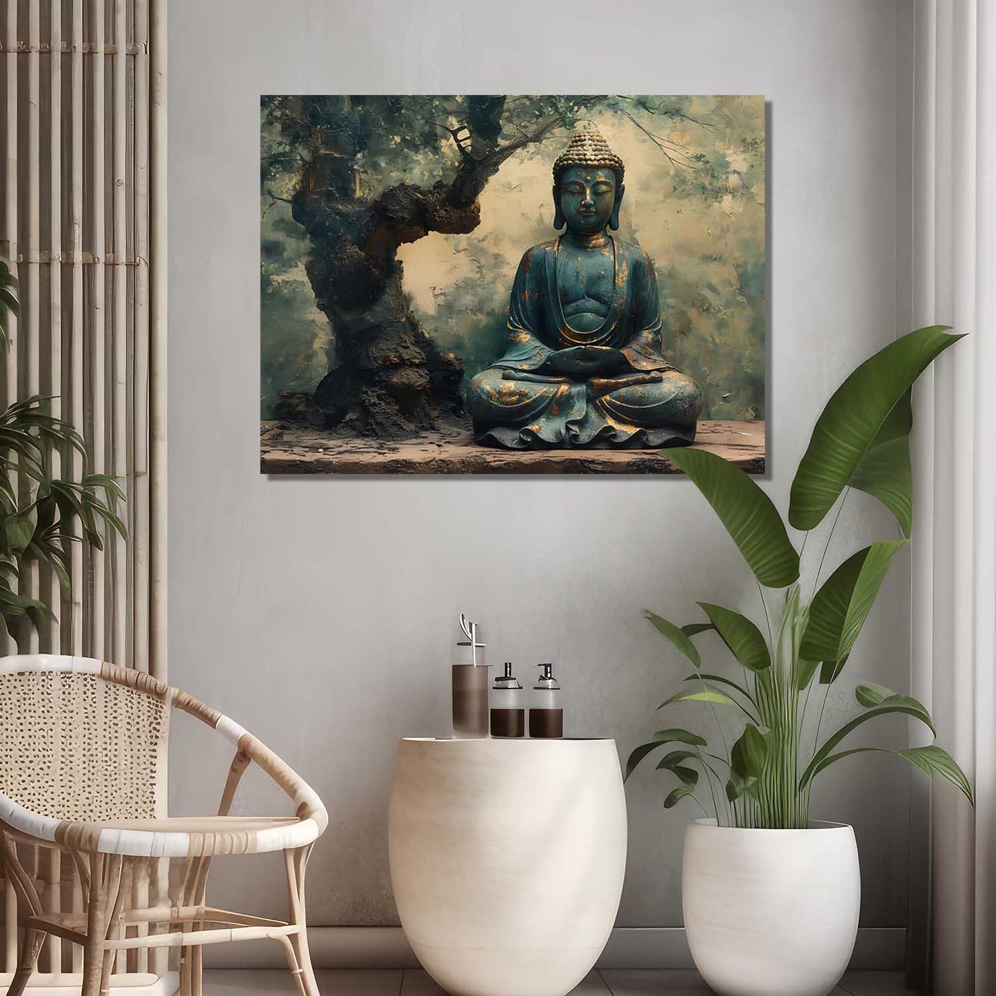 Buddha Art Canvas for Home and Office Wall Decor