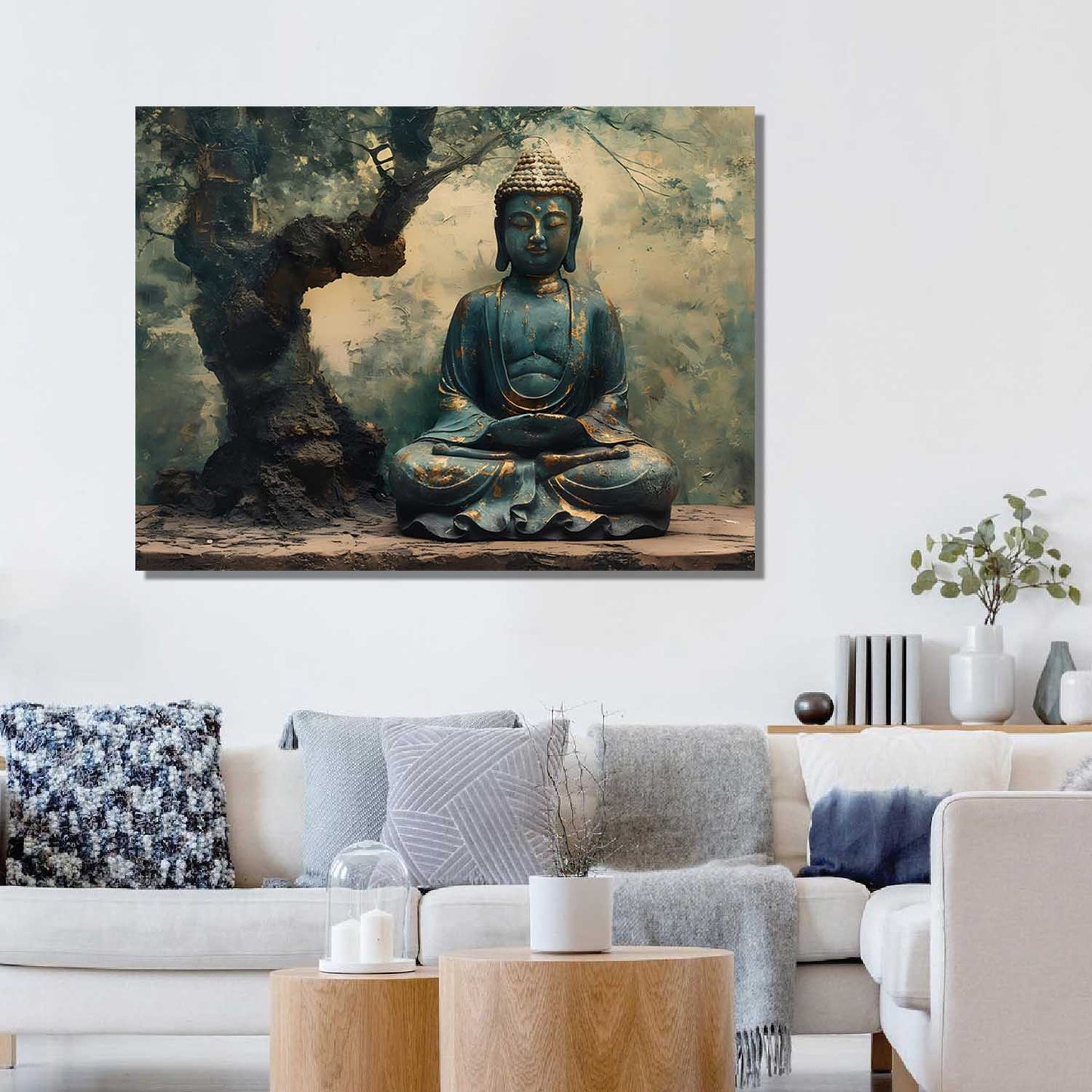 Buddha Art Canvas for Home and Office Wall Decor