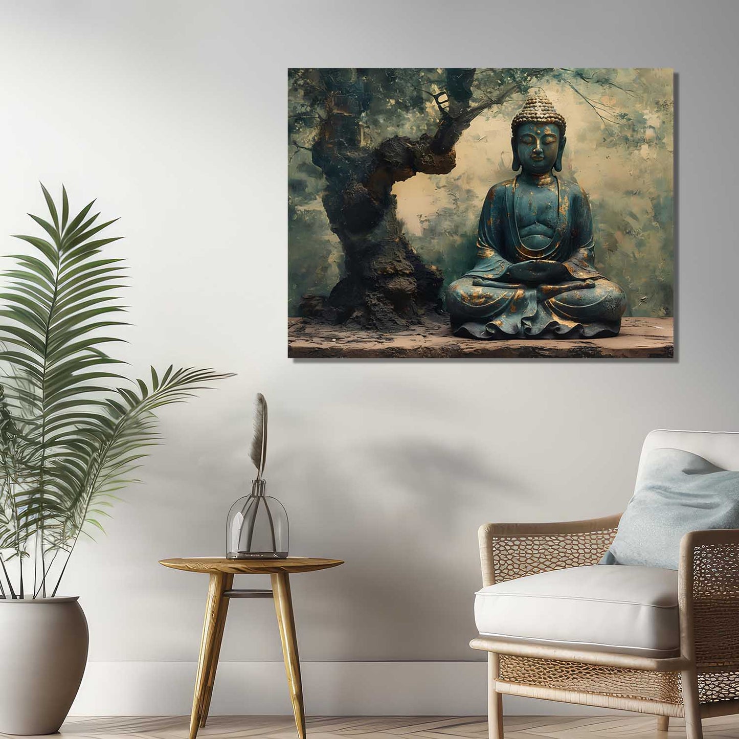Buddha Art Canvas for Home and Office Wall Decor