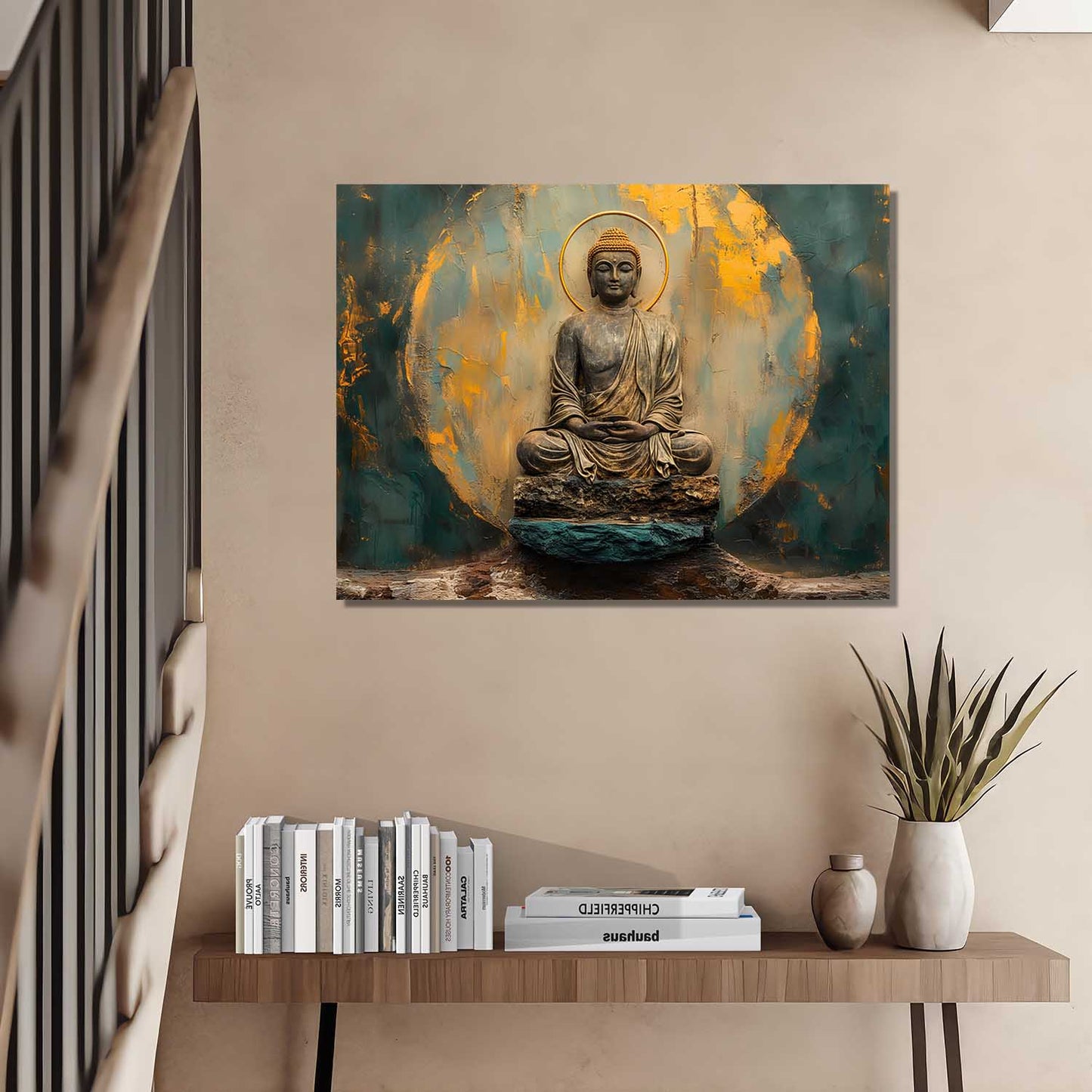 Buddha Art Canvas for Home and Office Wall Decor