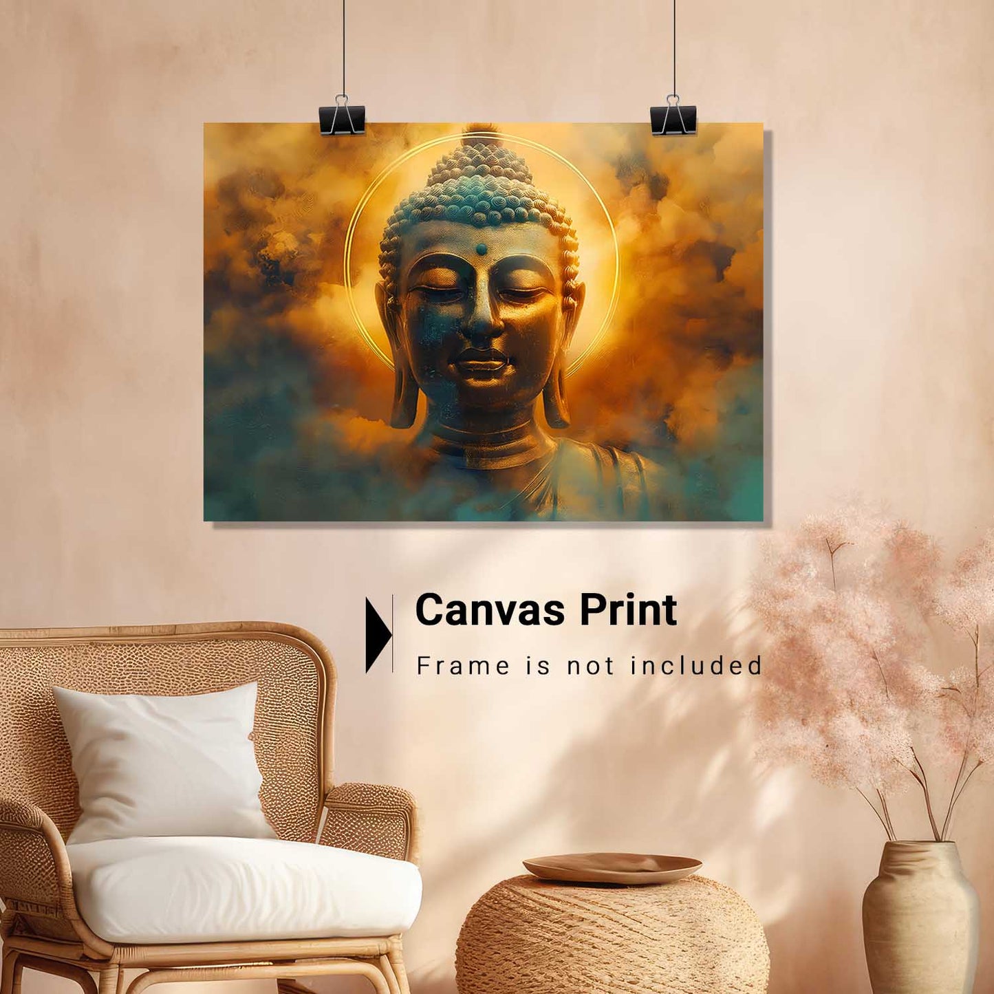 Buddha Art Canvas for Home and Office Wall Decor