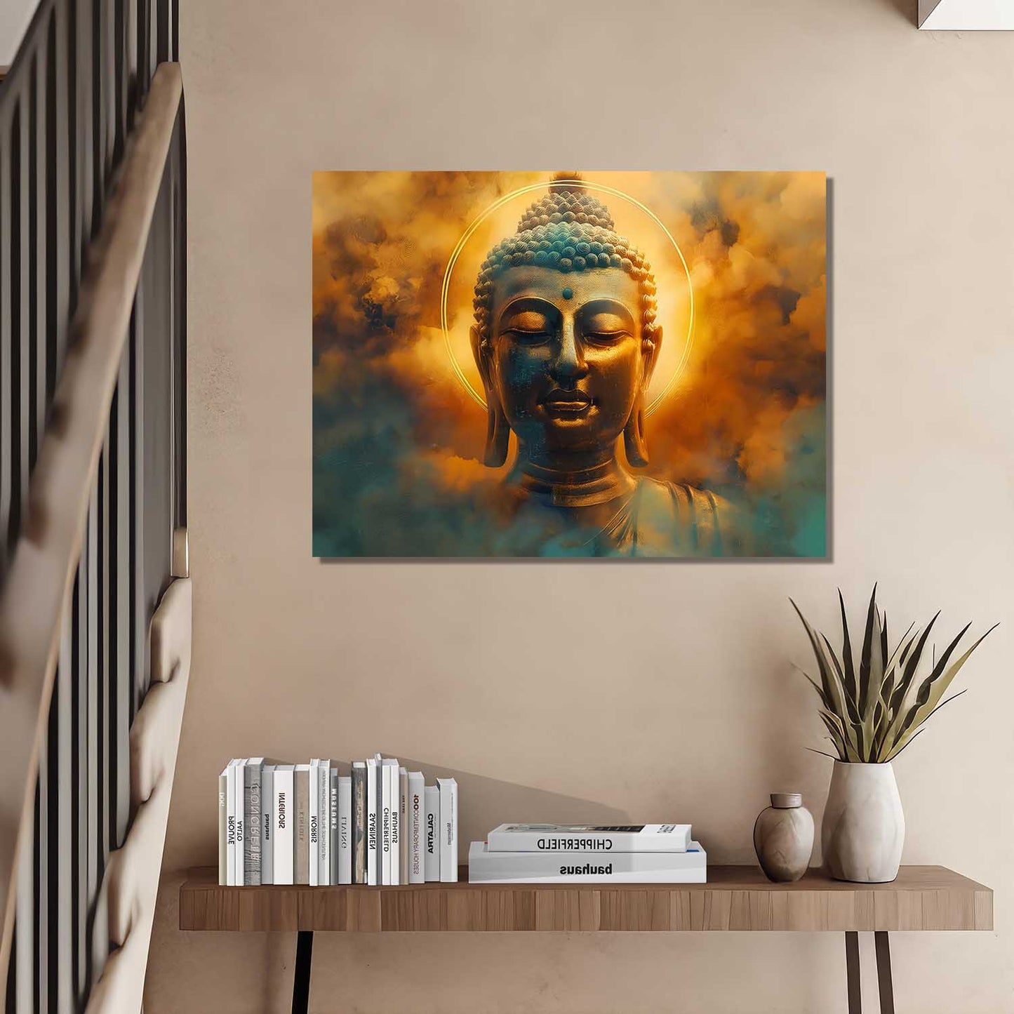 Buddha Art Canvas for Home and Office Wall Decor