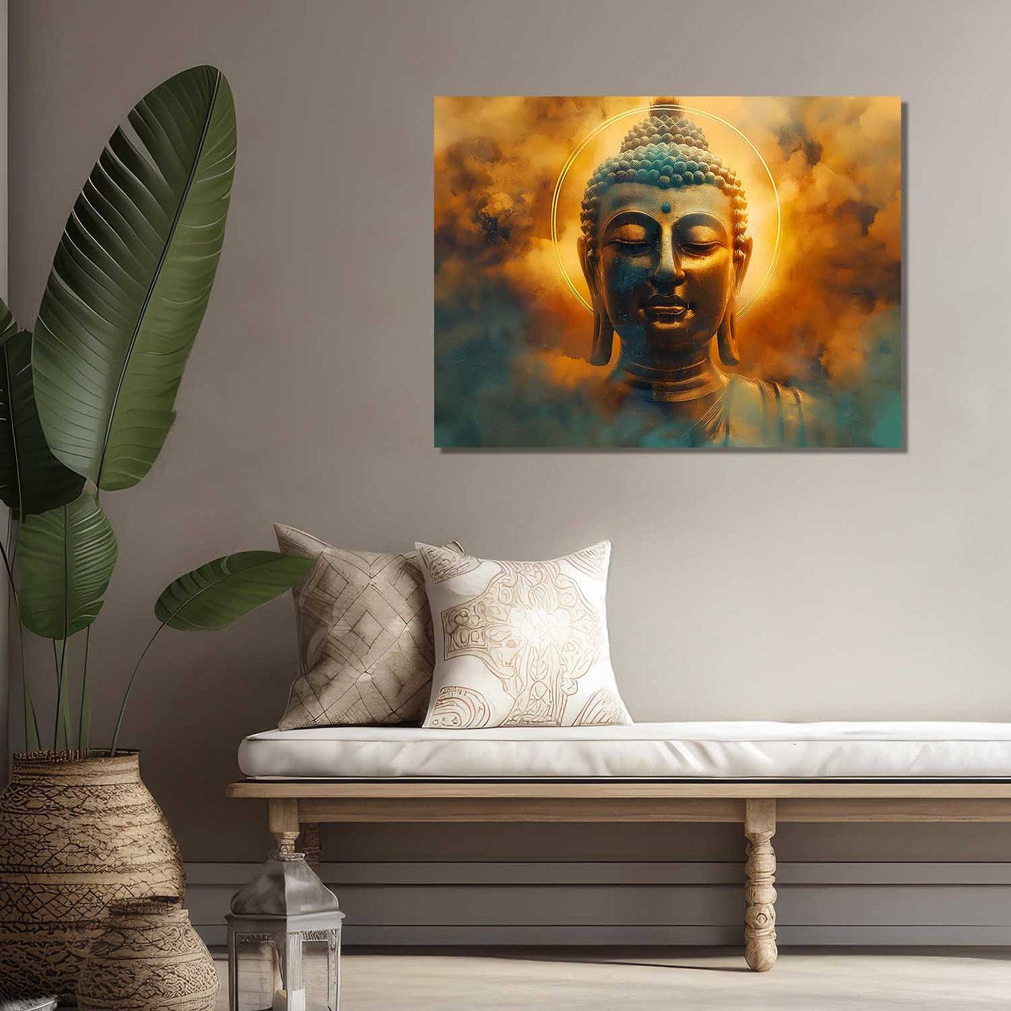 Buddha Art Canvas for Home and Office Wall Decor