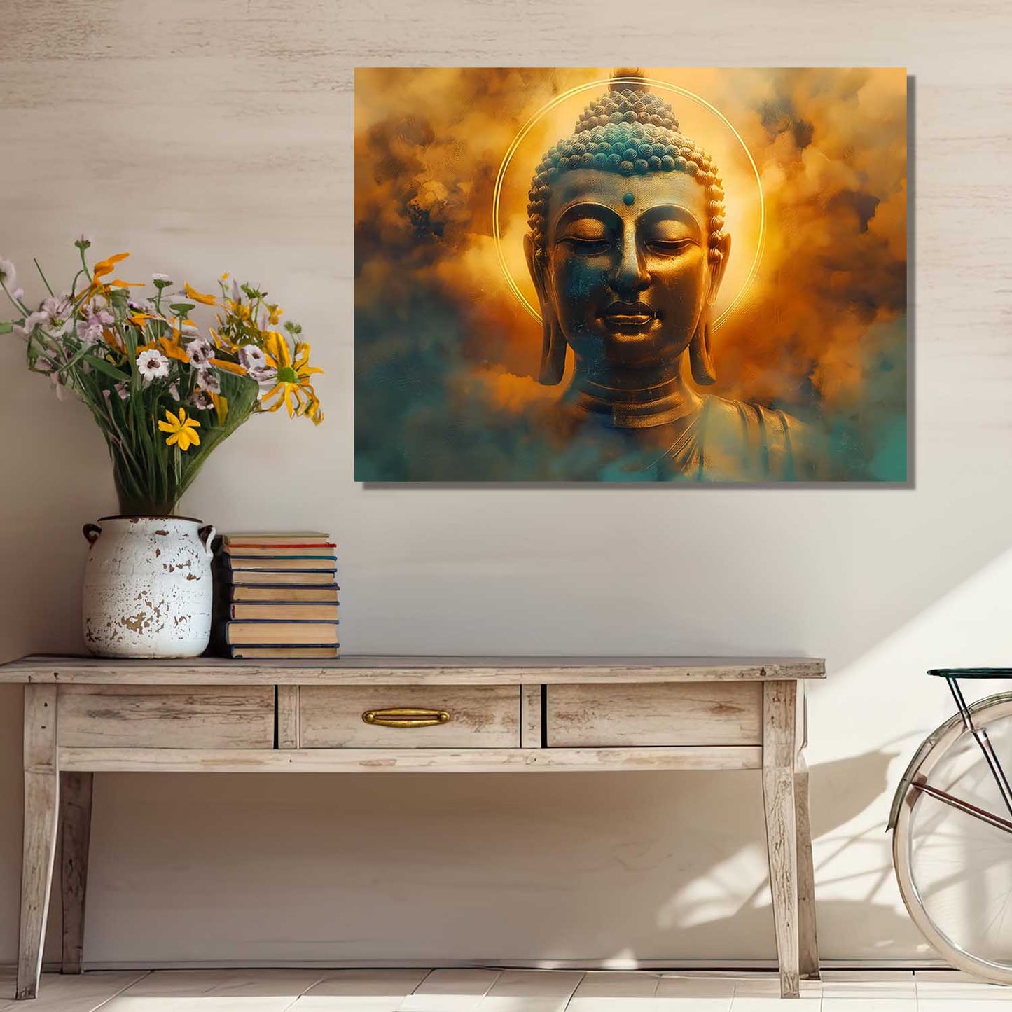 Buddha Art Canvas for Home and Office Wall Decor