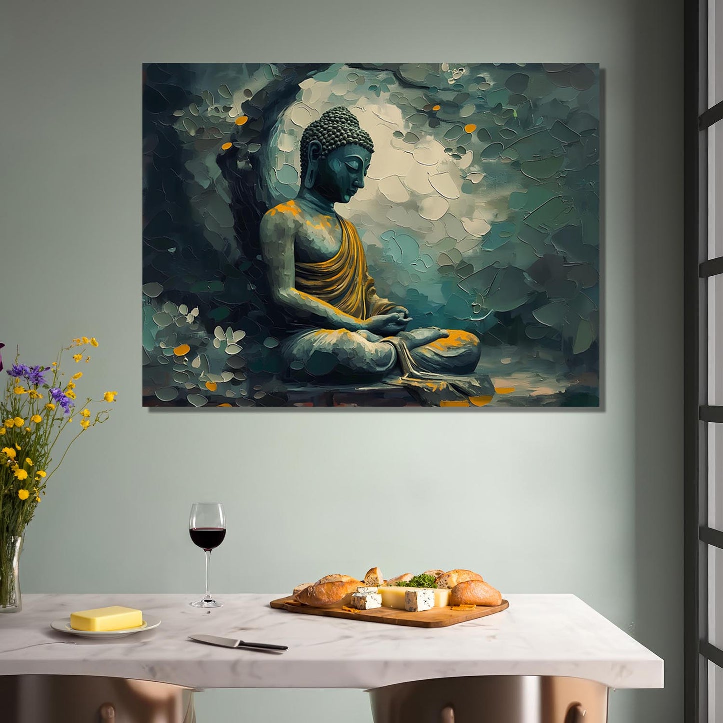 Buddha Art Canvas for Home and Office Wall Decor