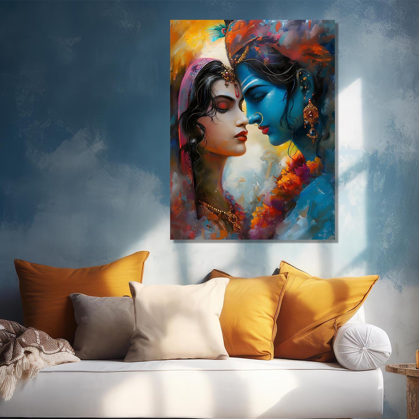 Radha Krishna Canvas Art for Home and Office Wall Decor