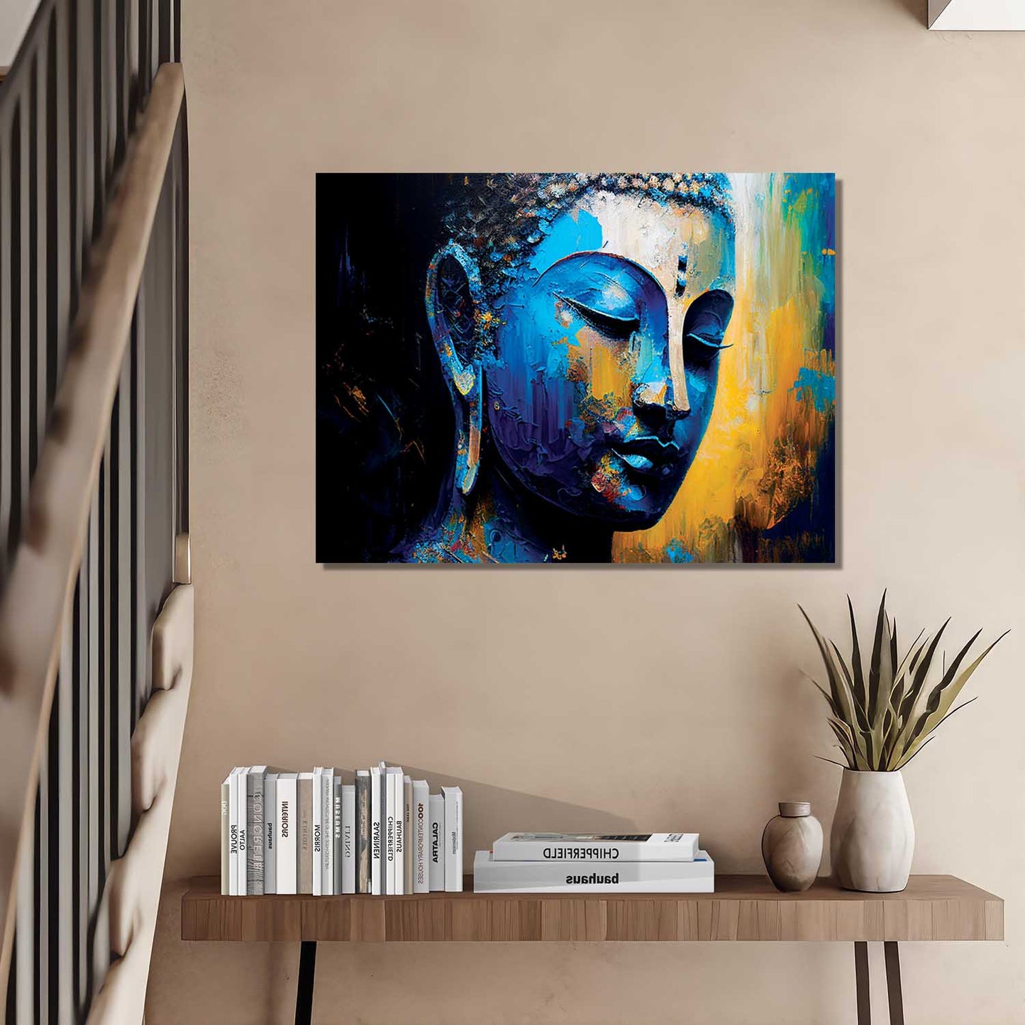 Buddha Art Canvas for Home and Office Wall Decor