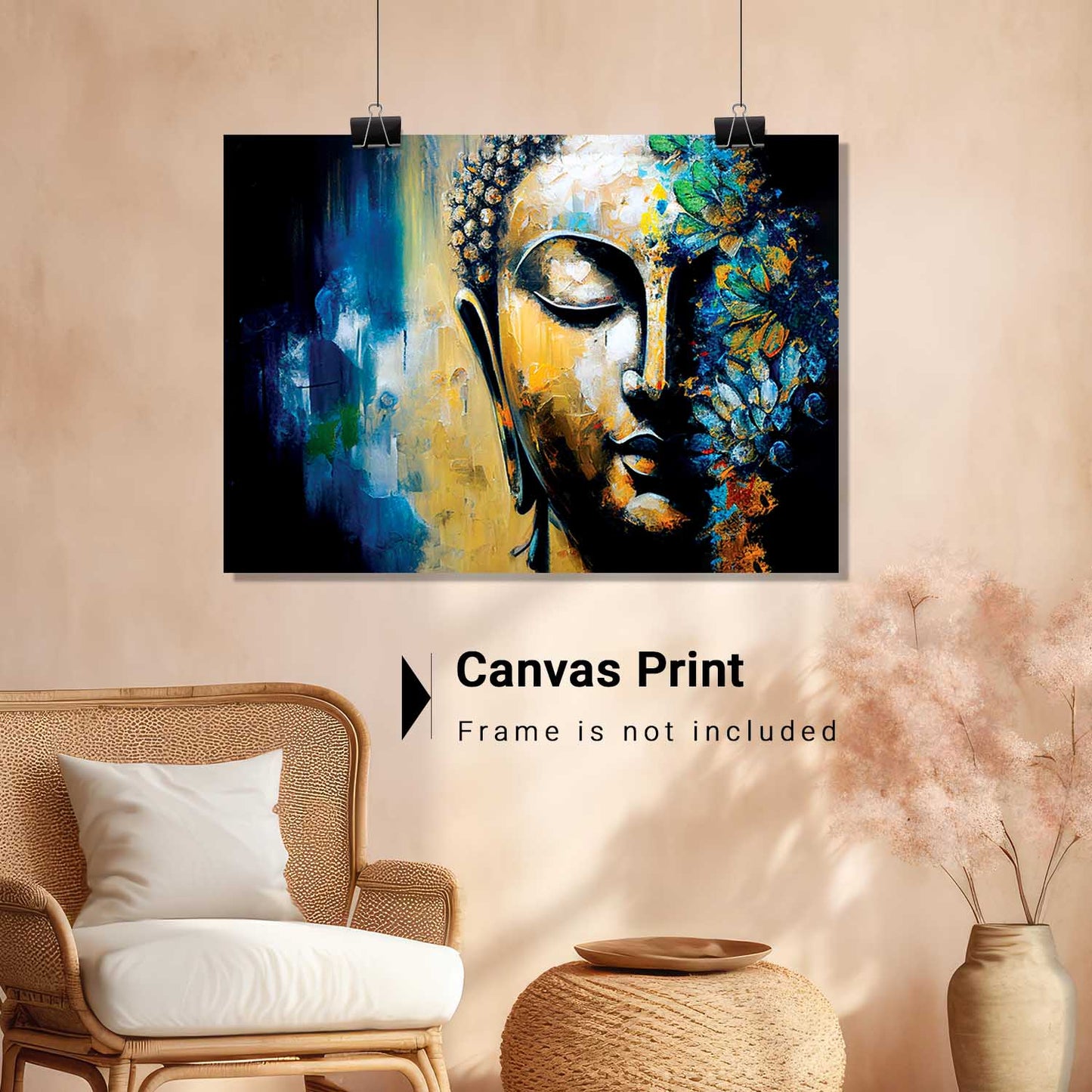 Buddha Art Canvas for Home and Office Wall Decor