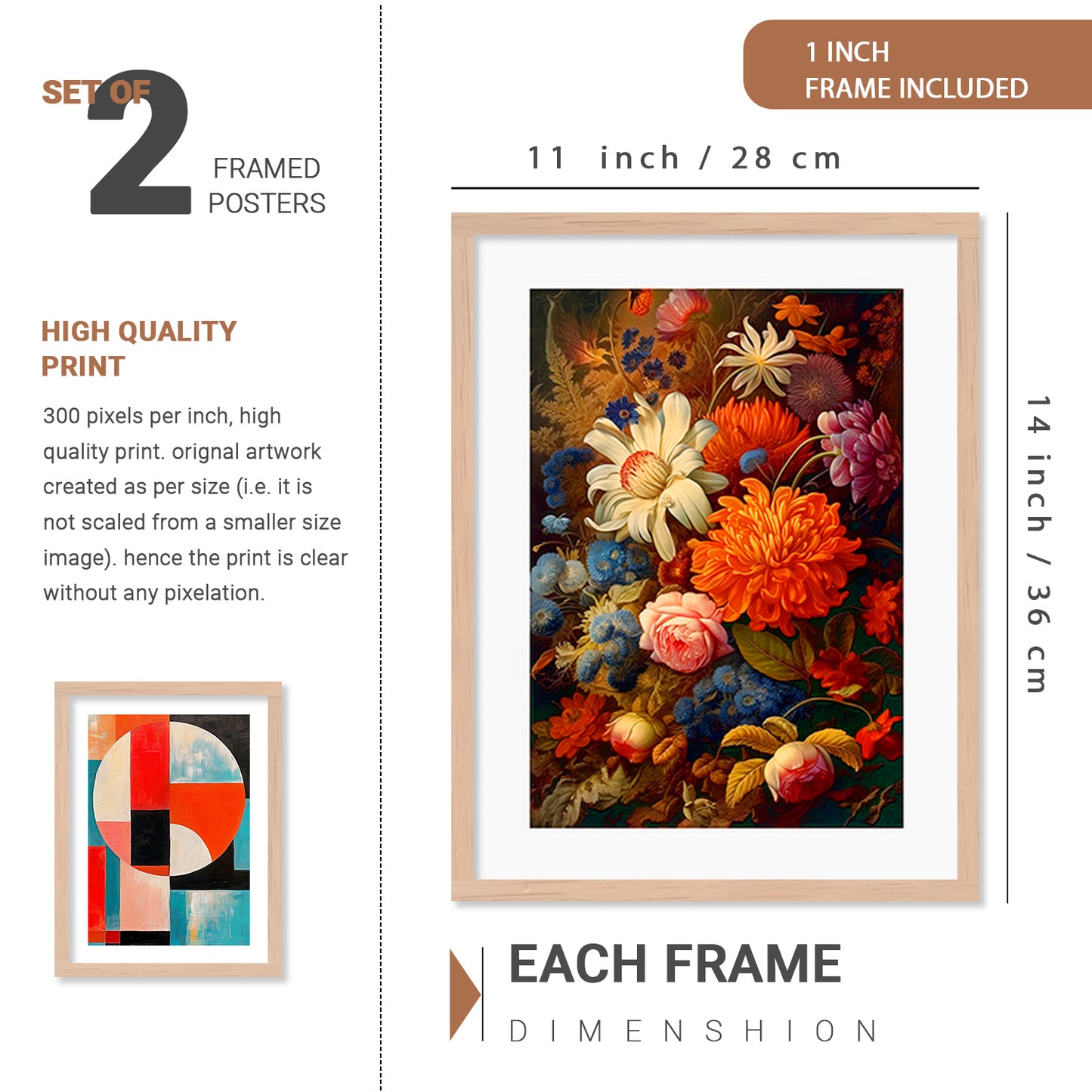 Wall Decor Paintings with Frame for Home Decoration