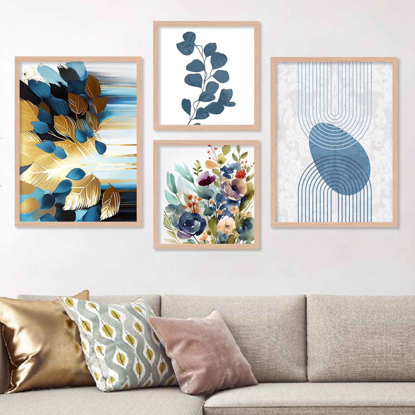 Beautiful Floral Framed Painting for Living Room Bedroom Decor