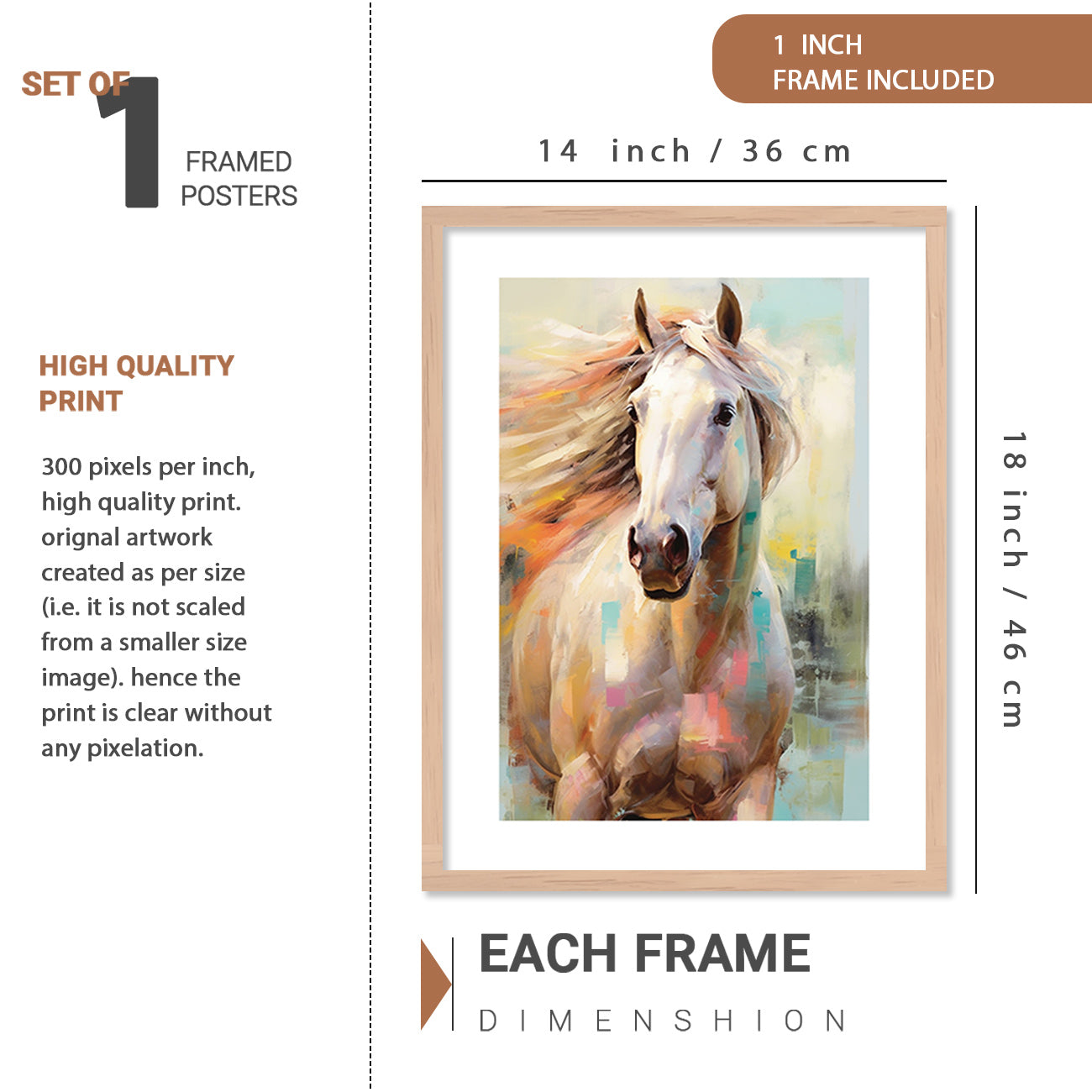 Beautiful Horse Art Painting for Home Wall Decoration
