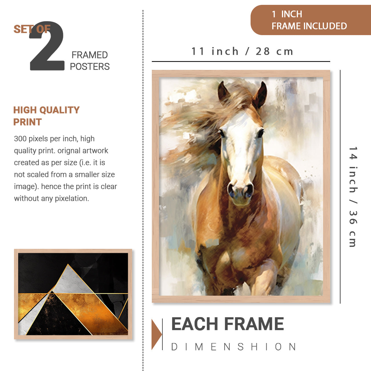 Painting for Living Room Bedroom Office - Pack of 4