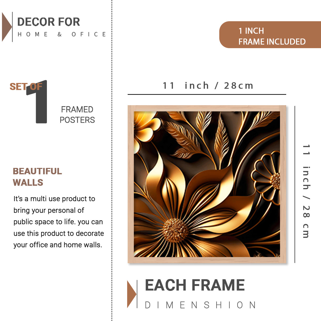 Painting for Living Room Bedroom Office - Pack of 4