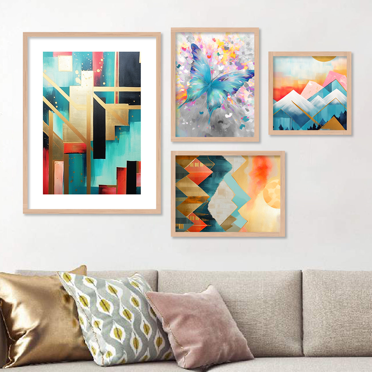Modern Art Painting with Frame for Living Room Bedroom Office Wall Decor