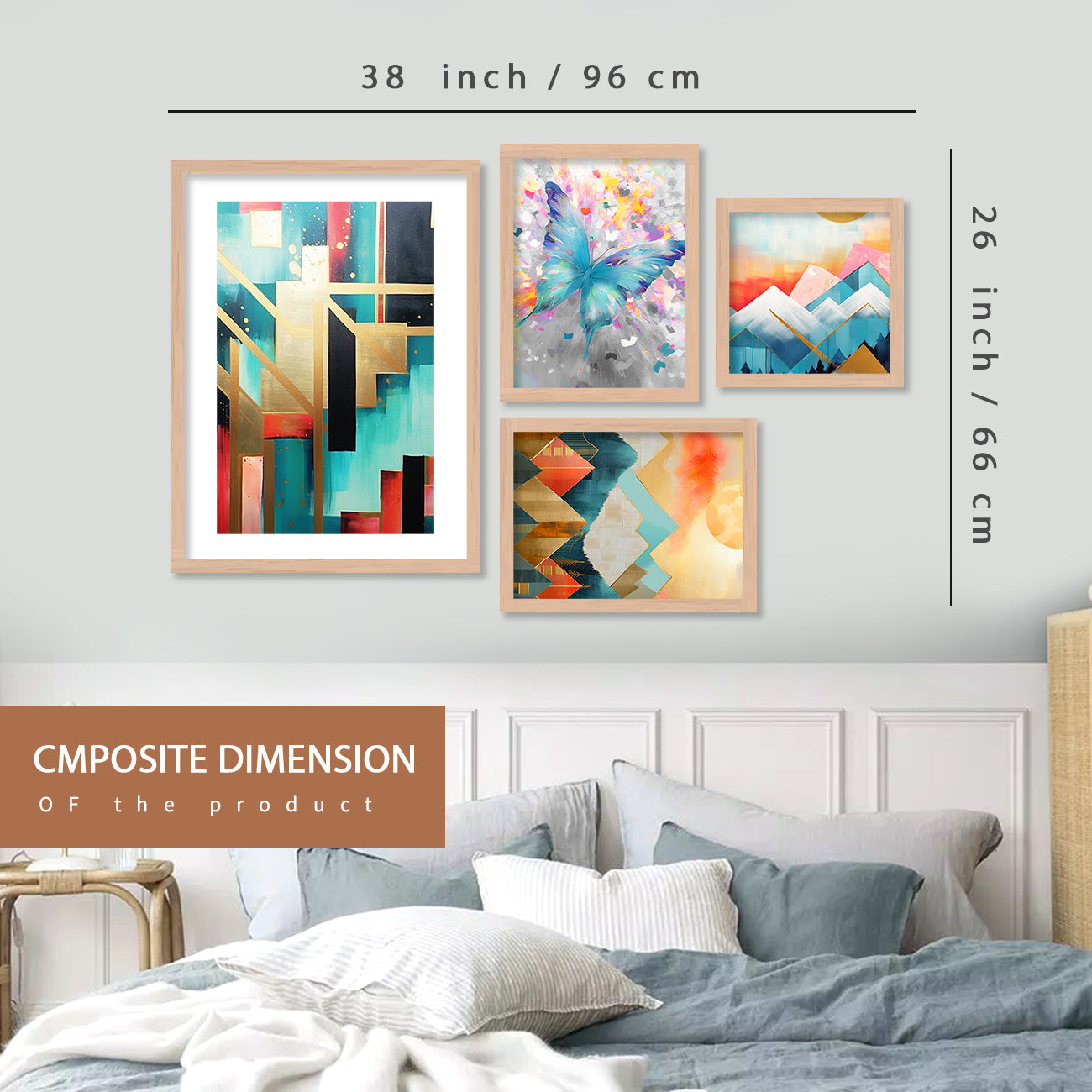 Modern Art Painting with Frame for Living Room Bedroom Office Wall Decor