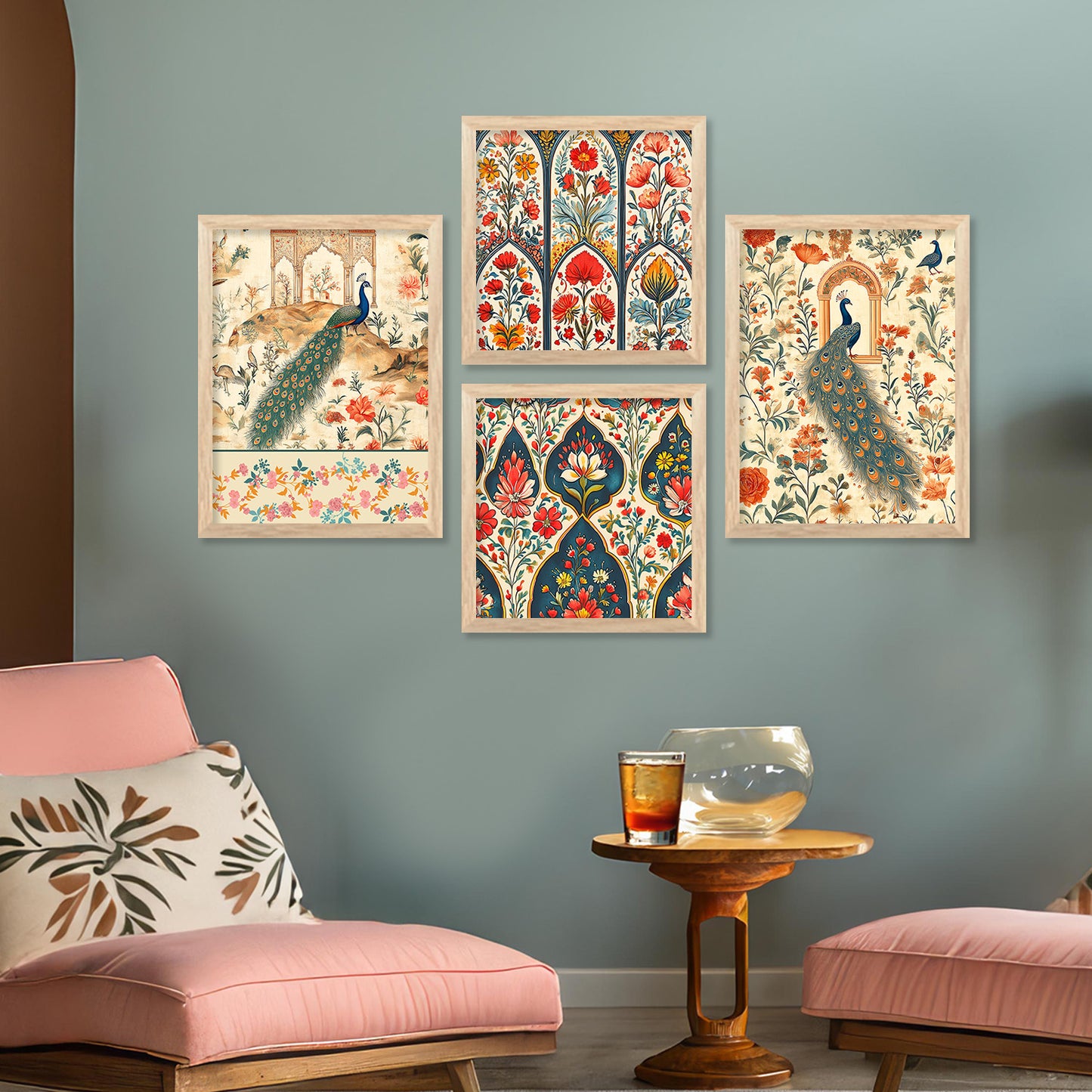 Traditional Indian Art with Frame for Home and Office Wall Decor