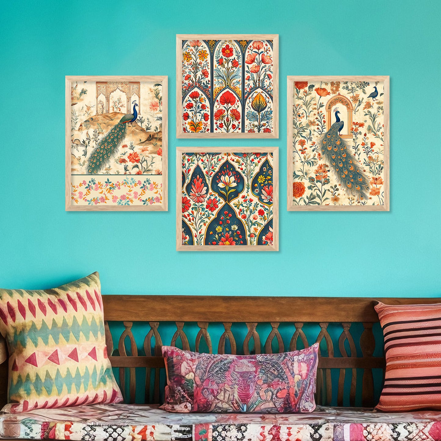 Traditional Indian Art with Frame for Home and Office Wall Decor