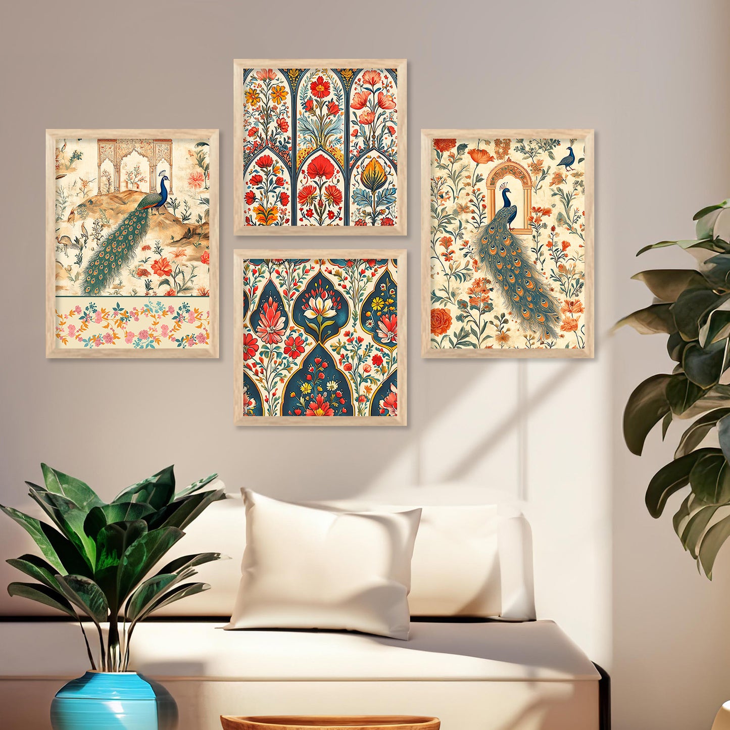 Traditional Indian Art with Frame for Home and Office Wall Decor