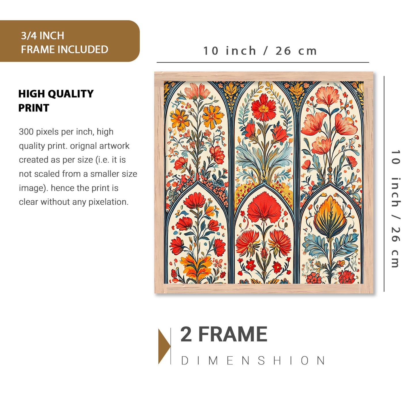Traditional Indian Art with Frame for Home and Office Wall Decor