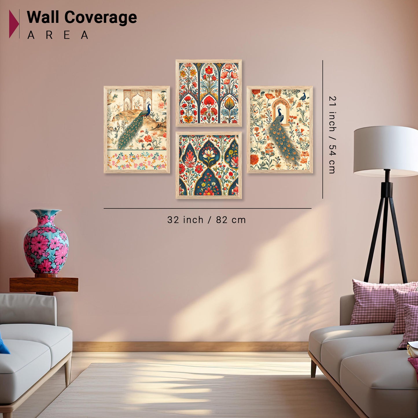 Traditional Indian Art with Frame for Home and Office Wall Decor