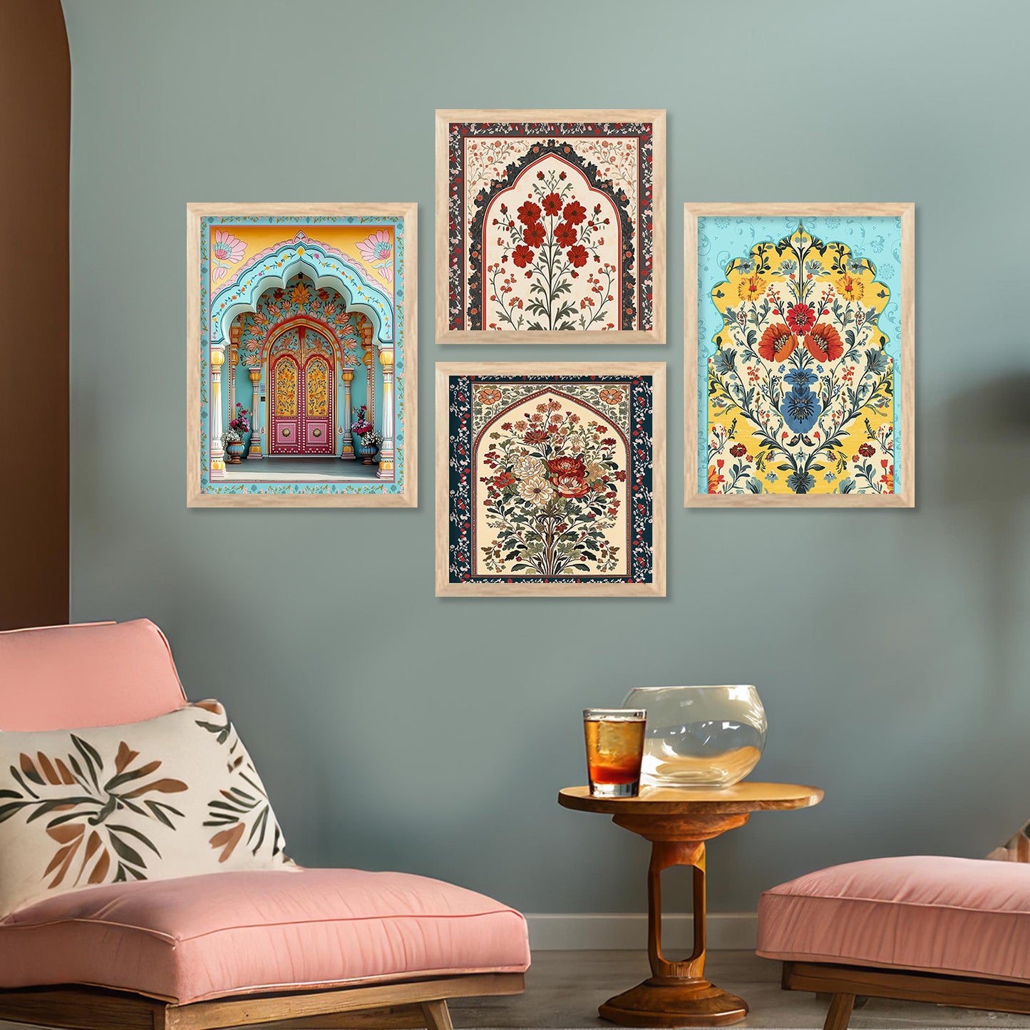 Traditional Indian Art with Frame for Home and Office Wall Decor