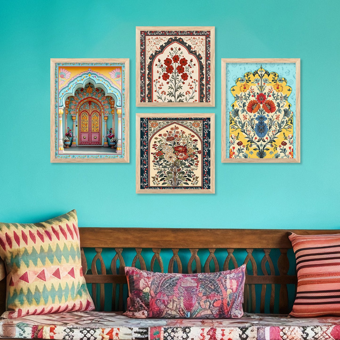Traditional Indian Art with Frame for Home and Office Wall Decor