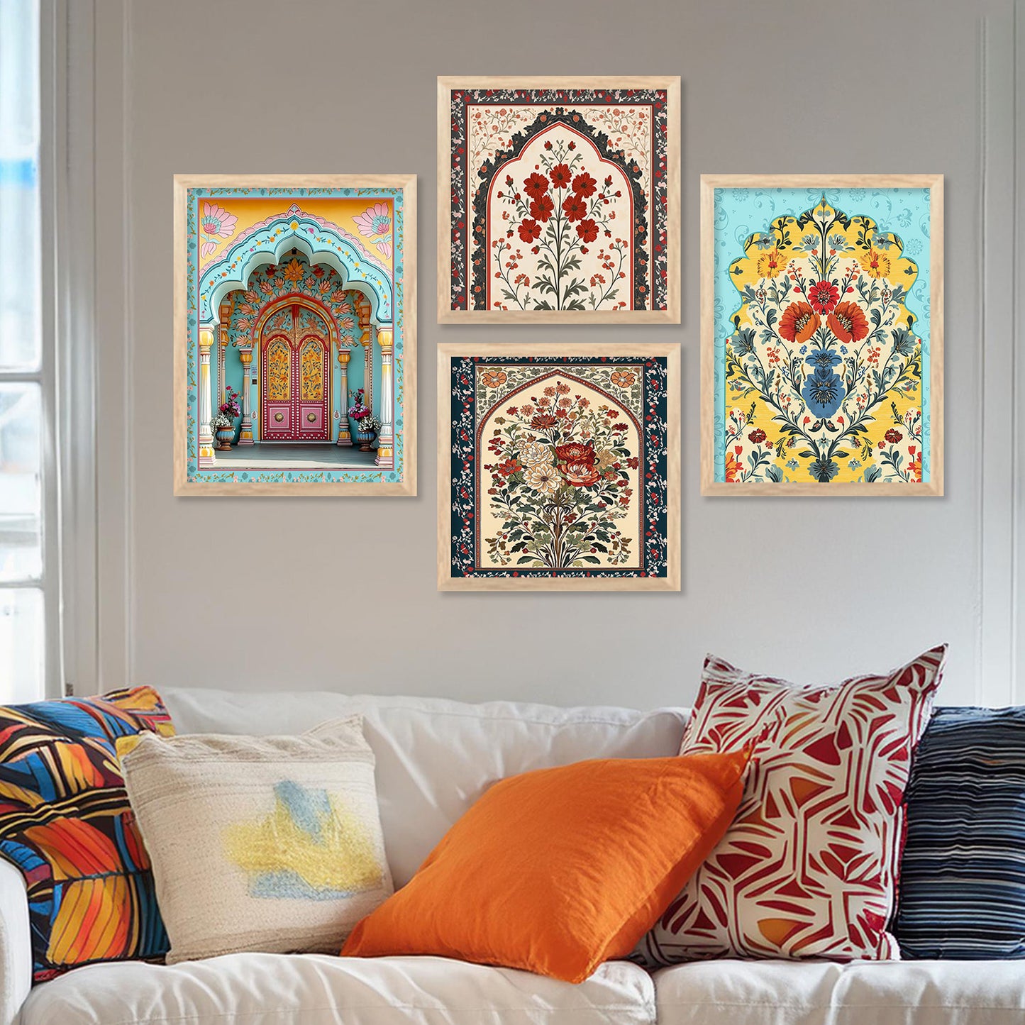 Traditional Indian Art with Frame for Home and Office Wall Decor