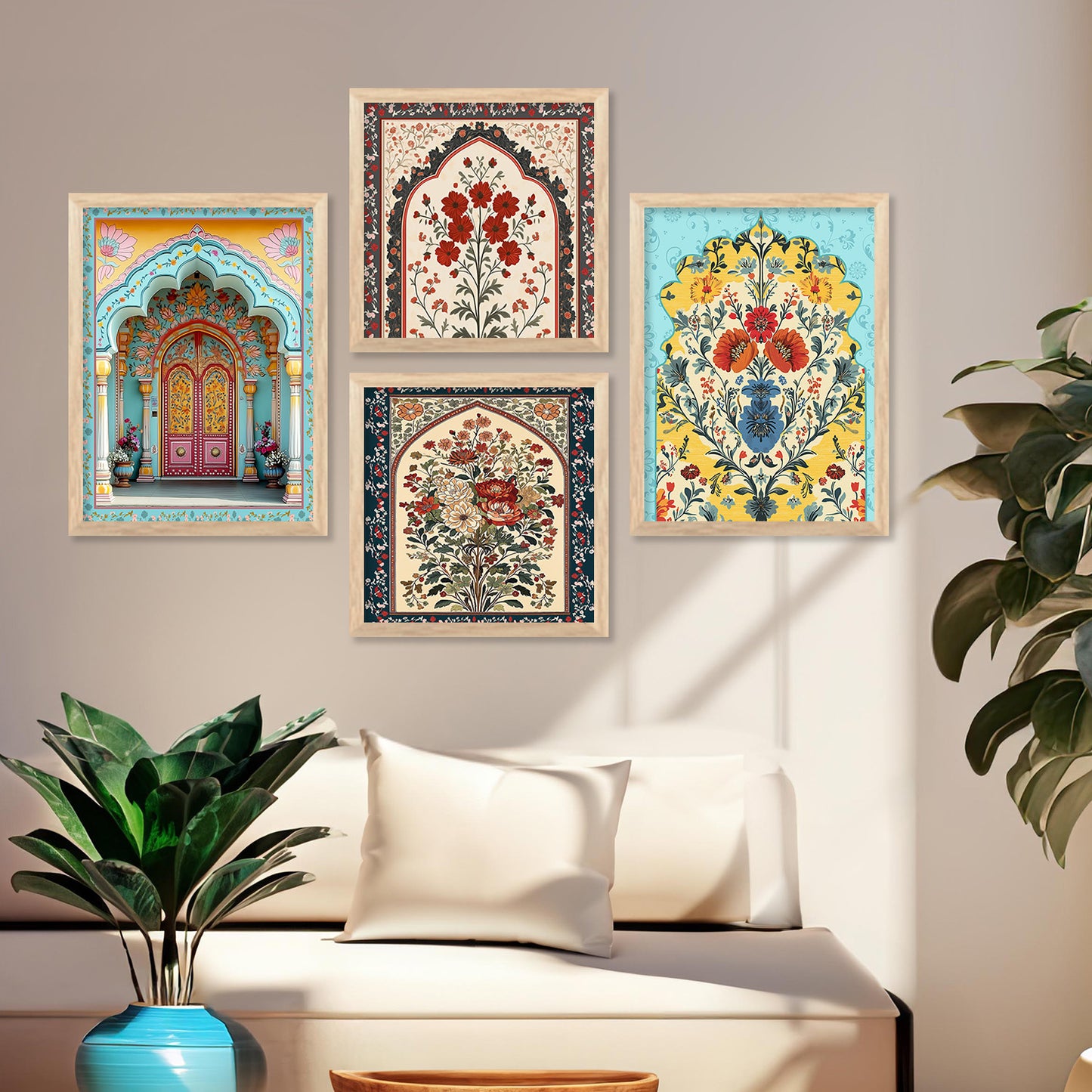 Traditional Indian Art with Frame for Home and Office Wall Decor