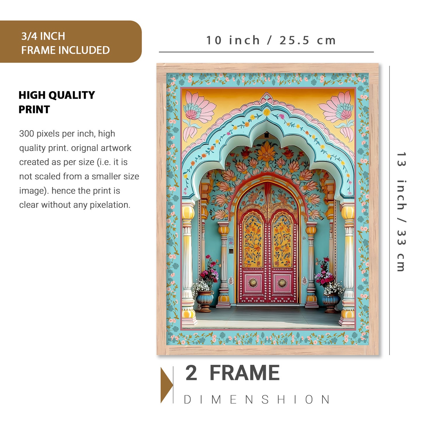 Traditional Indian Art with Frame for Home and Office Wall Decor