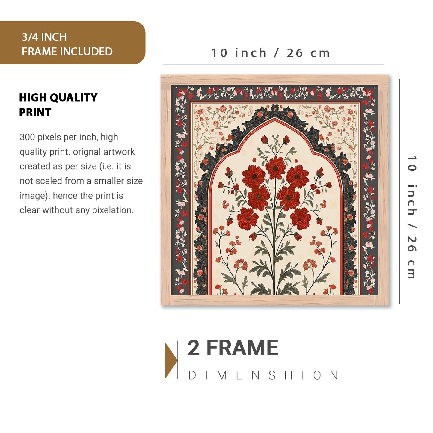 Traditional Indian Art with Frame for Home and Office Wall Decor